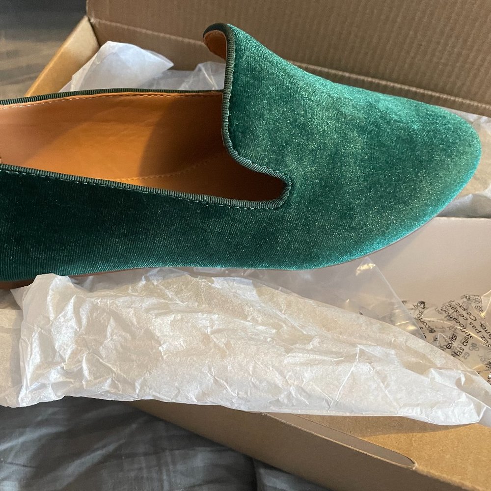J. Crew Factory Velvet Loafers NIB